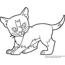 着色页: 小猫 (动物) #18173 - 免费可打印着色页