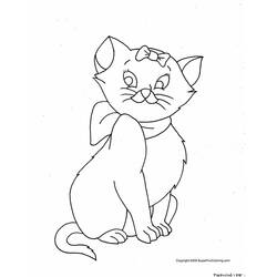 着色页: 小猫 (动物) #18185 - 免费可打印着色页