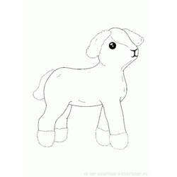 着色页: 羊肉 (动物) #215 - 免费可打印着色页