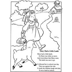 着色页: 羊肉 (动物) #232 - 免费可打印着色页