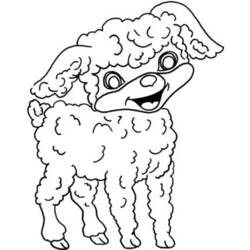 着色页: 羊肉 (动物) #240 - 免费可打印着色页