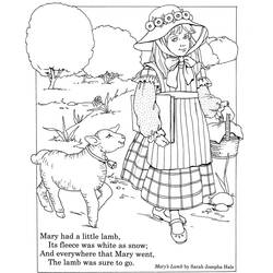 着色页: 羊肉 (动物) #261 - 免费可打印着色页
