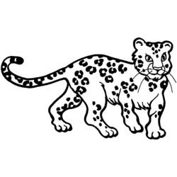 着色页: 豹 (动物) #9706 - 免费可打印着色页