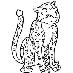 着色页: 豹 (动物) #9713 - 免费可打印着色页