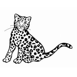 着色页: 豹 (动物) #9735 - 免费可打印着色页