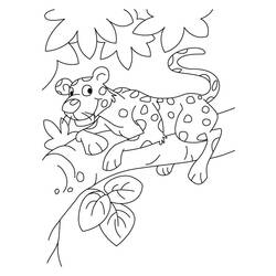 着色页: 豹 (动物) #9744 - 免费可打印着色页