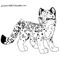 着色页: 豹 (动物) #9750 - 免费可打印着色页