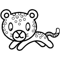 着色页: 豹 (动物) #9763 - 免费可打印着色页