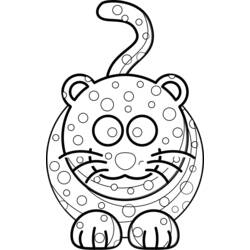 着色页: 豹 (动物) #9808 - 免费可打印着色页