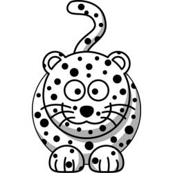 着色页: 豹 (动物) #9831 - 免费可打印着色页