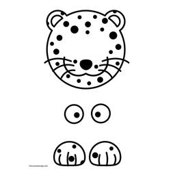 着色页: 豹 (动物) #9848 - 免费可打印着色页