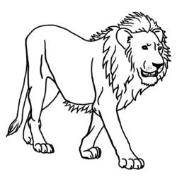 着色页: 狮子 (动物) #10239 - 免费可打印着色页