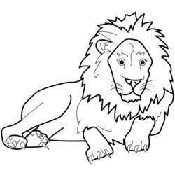 着色页: 狮子 (动物) #10242 - 免费可打印着色页