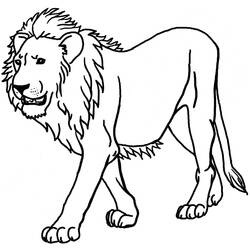 着色页: 狮子 (动物) #10249 - 免费可打印着色页