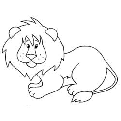 着色页: 狮子 (动物) #10259 - 免费可打印着色页
