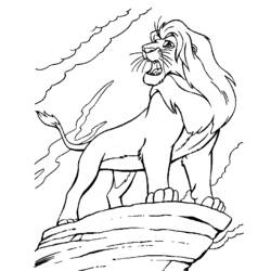 着色页: 狮子 (动物) #10260 - 免费可打印着色页