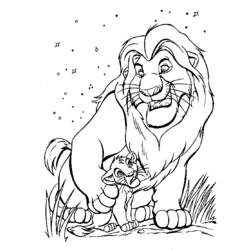 着色页: 狮子 (动物) #10262 - 免费可打印着色页