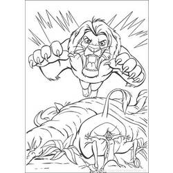 着色页: 狮子 (动物) #10276 - 免费可打印着色页