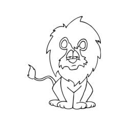 着色页: 狮子 (动物) #10300 - 免费可打印着色页