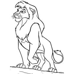 着色页: 狮子 (动物) #10301 - 免费可打印着色页