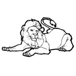 着色页: 狮子 (动物) #10348 - 免费可打印着色页