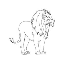 着色页: 狮子 (动物) #10437 - 免费可打印着色页