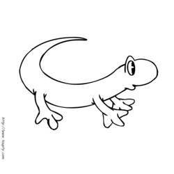 着色页: 蜥蜴 (动物) #22290 - 免费可打印着色页