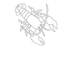 着色页: 龙虾 (动物) #22490 - 免费可打印着色页