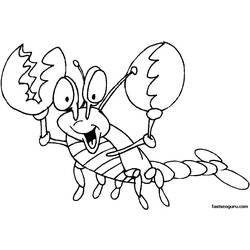 着色页: 龙虾 (动物) #22492 - 免费可打印着色页