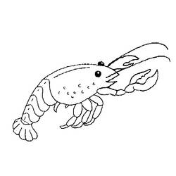 着色页: 龙虾 (动物) #22517 - 免费可打印着色页