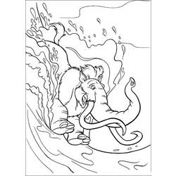 着色页: 长毛象 (动物) #19231 - 免费可打印着色页