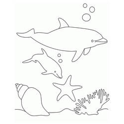 着色页: 海洋生物 (动物) #22018 - 免费可打印着色页