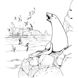 着色页: 海洋生物 (动物) #22278 - 免费可打印着色页
