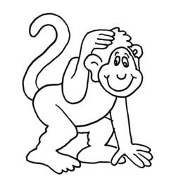 着色页: 猴 (动物) #14139 - 免费可打印着色页