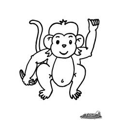 着色页: 猴 (动物) #14156 - 免费可打印着色页