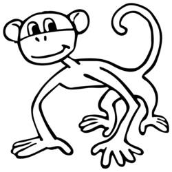 着色页: 猴 (动物) #14172 - 免费可打印着色页