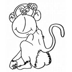 着色页: 猴 (动物) #14251 - 免费可打印着色页