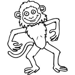 着色页: 猴 (动物) #14317 - 免费可打印着色页