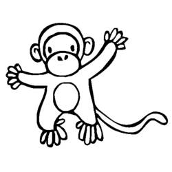 着色页: 猴 (动物) #14335 - 免费可打印着色页