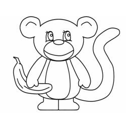 着色页: 猴 (动物) #14336 - 免费可打印着色页