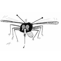 着色页: 蚊子 (动物) #11341 - 免费可打印着色页