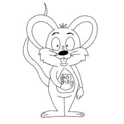 着色页: 老鼠 (动物) #14014 - 免费可打印着色页