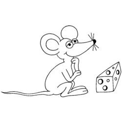 着色页: 老鼠 (动物) #14025 - 免费可打印着色页