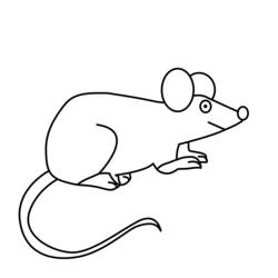 着色页: 老鼠 (动物) #14028 - 免费可打印着色页