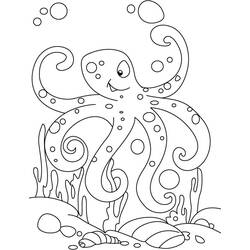 着色页: 章鱼 (动物) #18946 - 免费可打印着色页