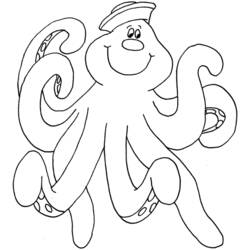 着色页: 章鱼 (动物) #18961 - 免费可打印着色页