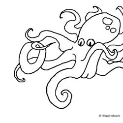着色页: 章鱼 (动物) #18964 - 免费可打印着色页