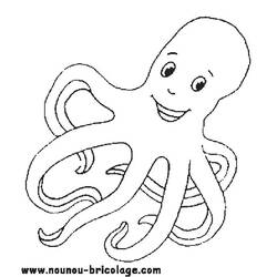 着色页: 章鱼 (动物) #18975 - 免费可打印着色页