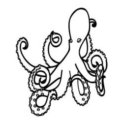 着色页: 章鱼 (动物) #19011 - 免费可打印着色页