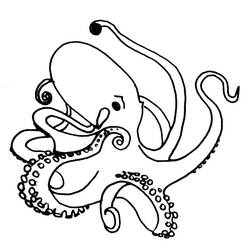 着色页: 章鱼 (动物) #19020 - 免费可打印着色页